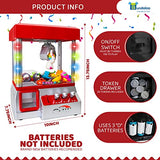 Bundaloo Claw Machine Arcade Game with Sound, Cool Fun Mini Candy Grabber Prize Dispenser Vending Toy for Kids, Boys & Girls (The Original Claw W/Lights)